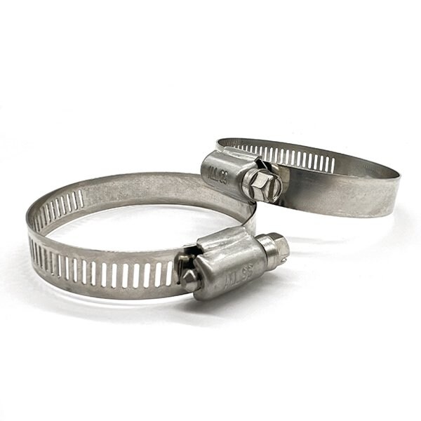 Boltsandnuts.Com 10 Pieces #48 Worm Gear Hose Clamp 304 Stainless w/ 5/16in Slotted Screw, 10PK 48WGHC304-10 - main